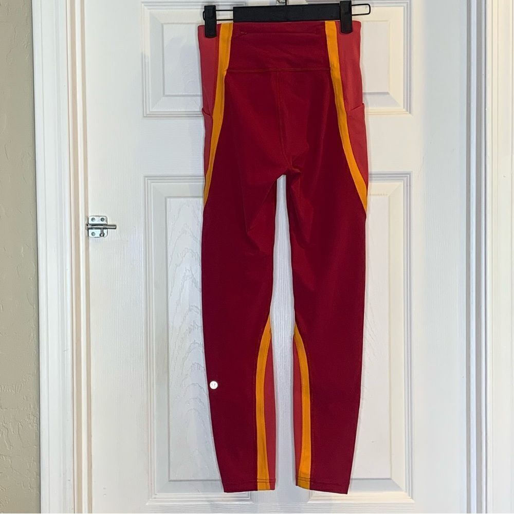 Lululemon Wild Twist 7/8 Tight Size 2 Ruby Red, F… - image 6